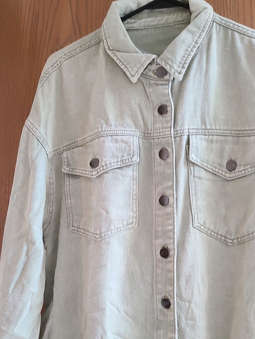 Light Sage Green Denim Jacket